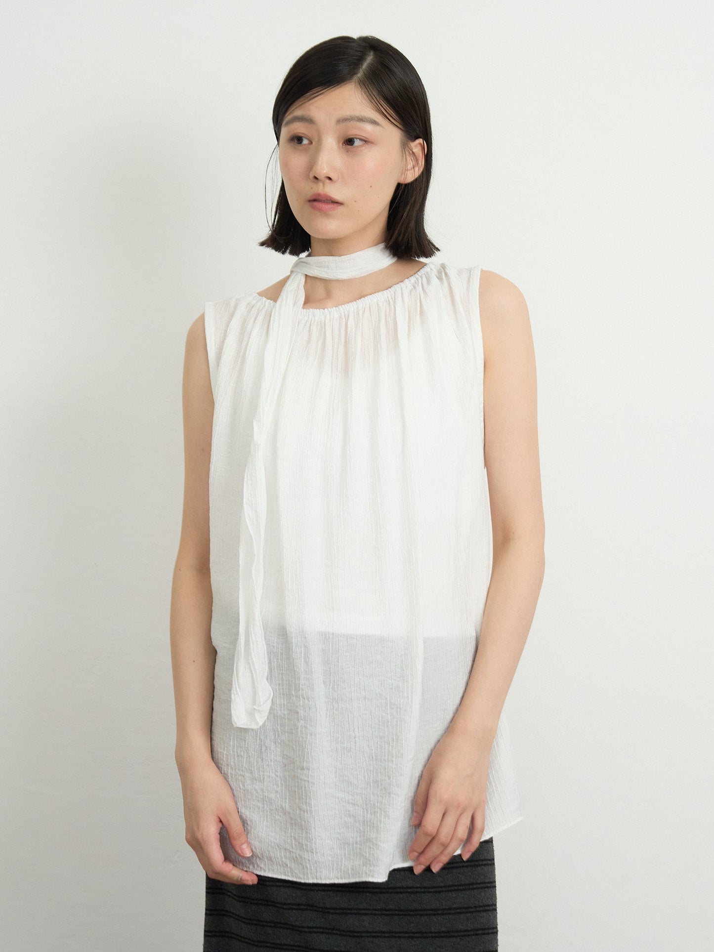 scarf wrinkle one piece