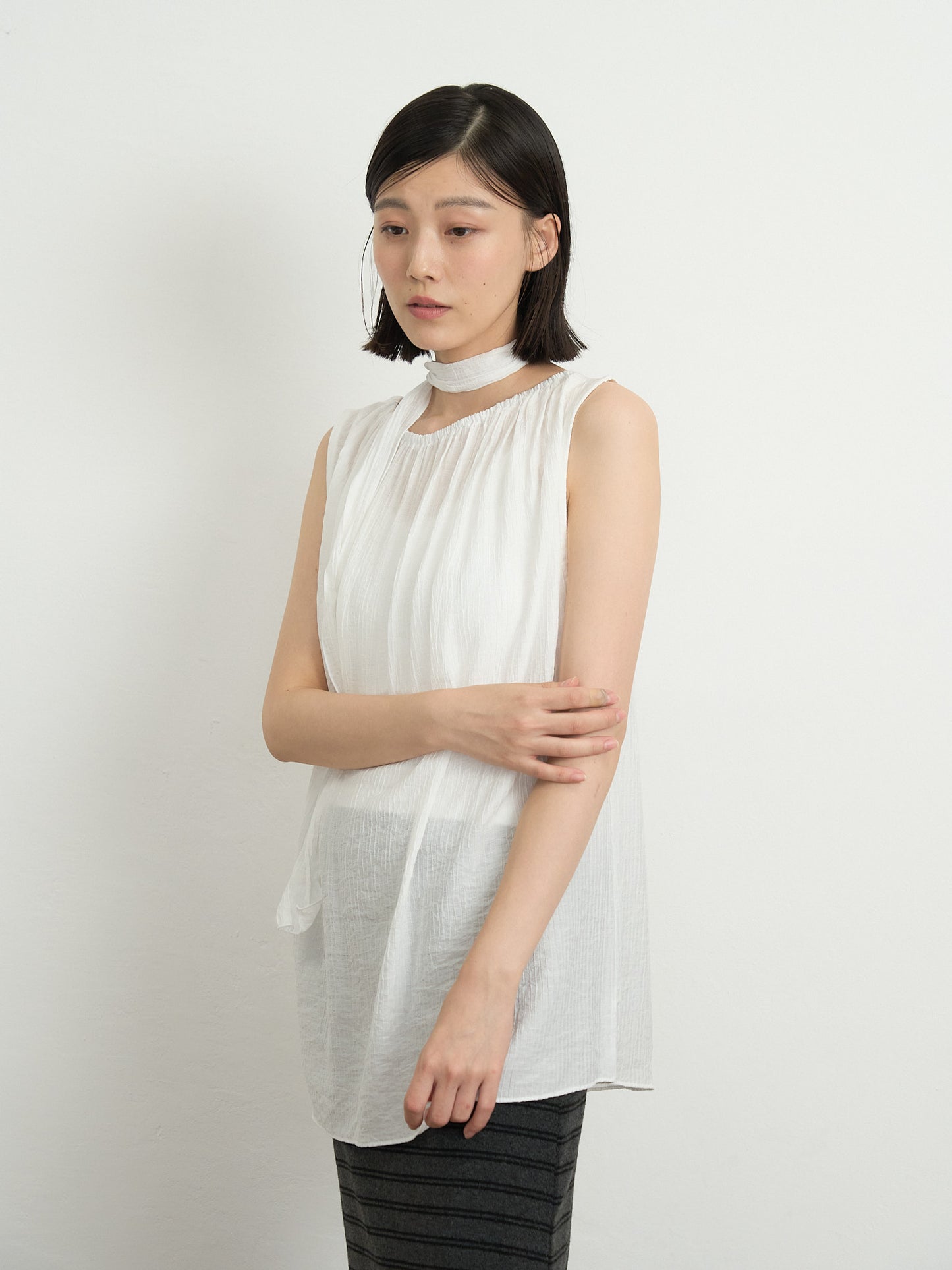 scarf wrinkle one piece