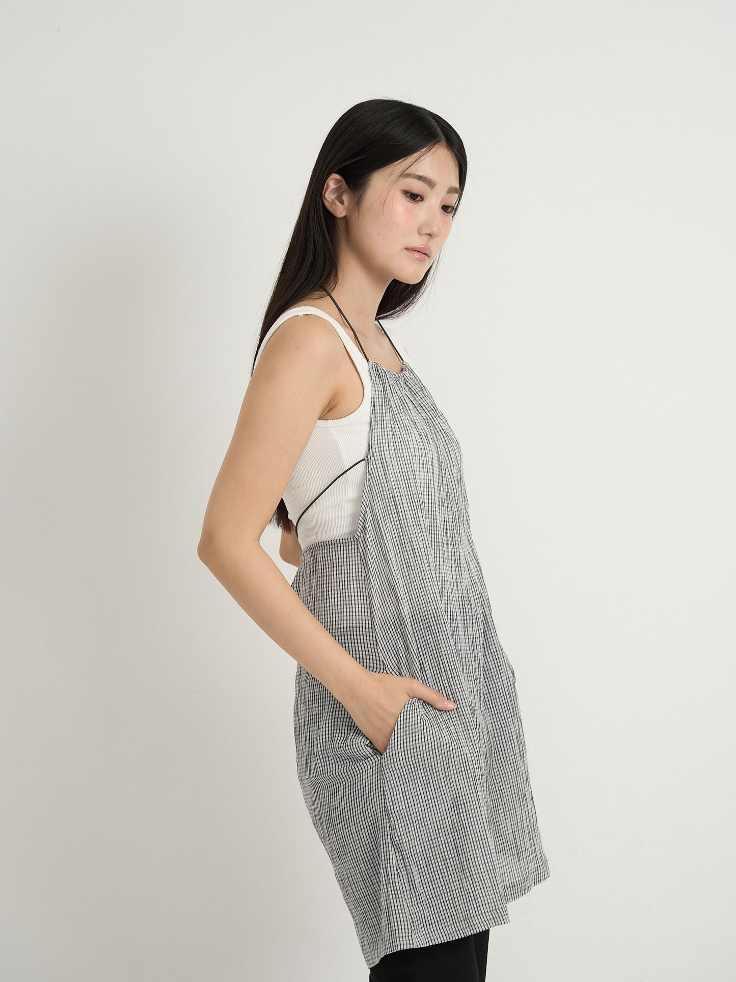 gingham mini one-piece