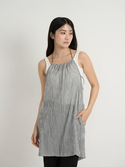 gingham mini one-piece