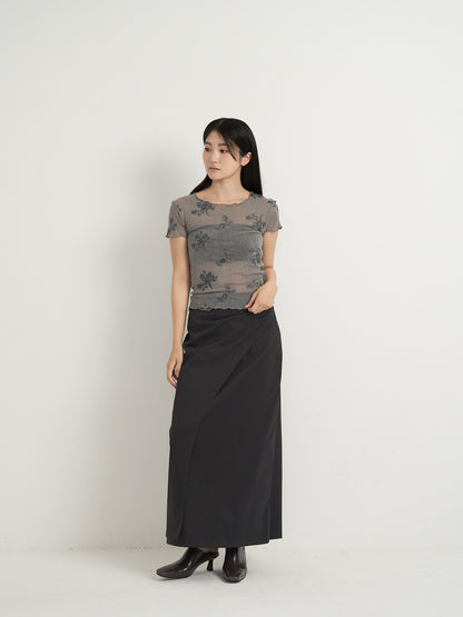 flower sheer tops