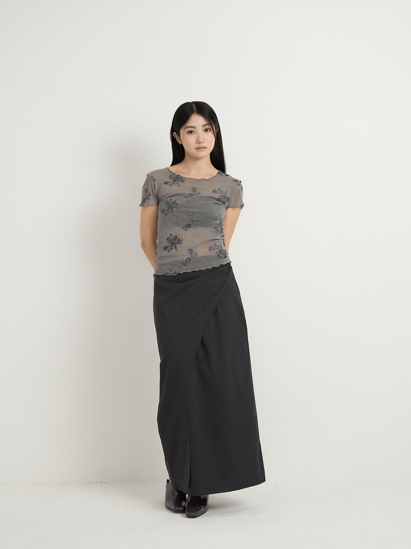 flower sheer tops