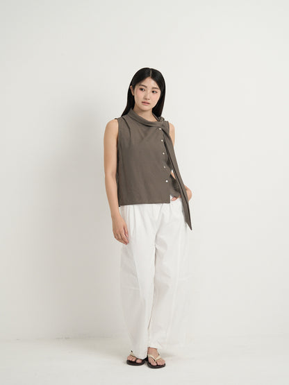 tie button blouse