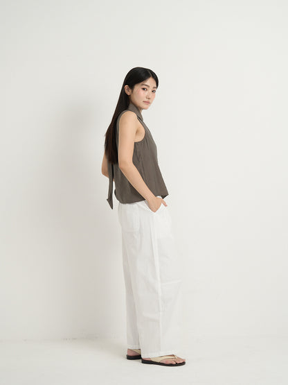 tie button blouse