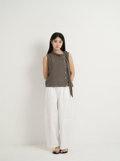 tie button blouse