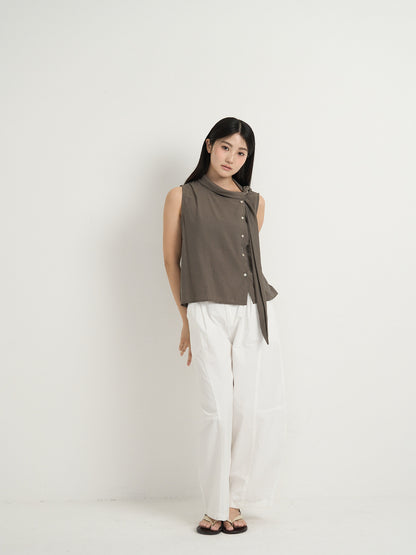 tie button blouse