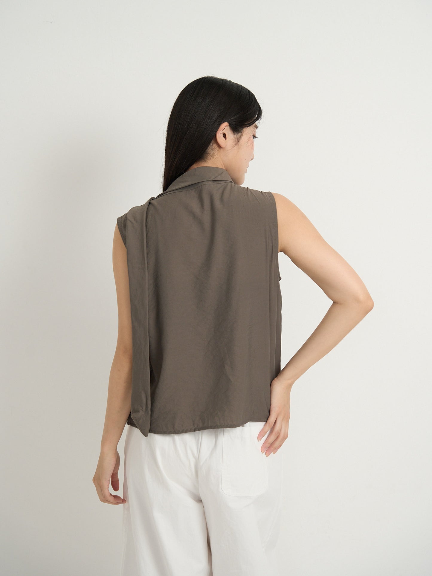 tie button blouse