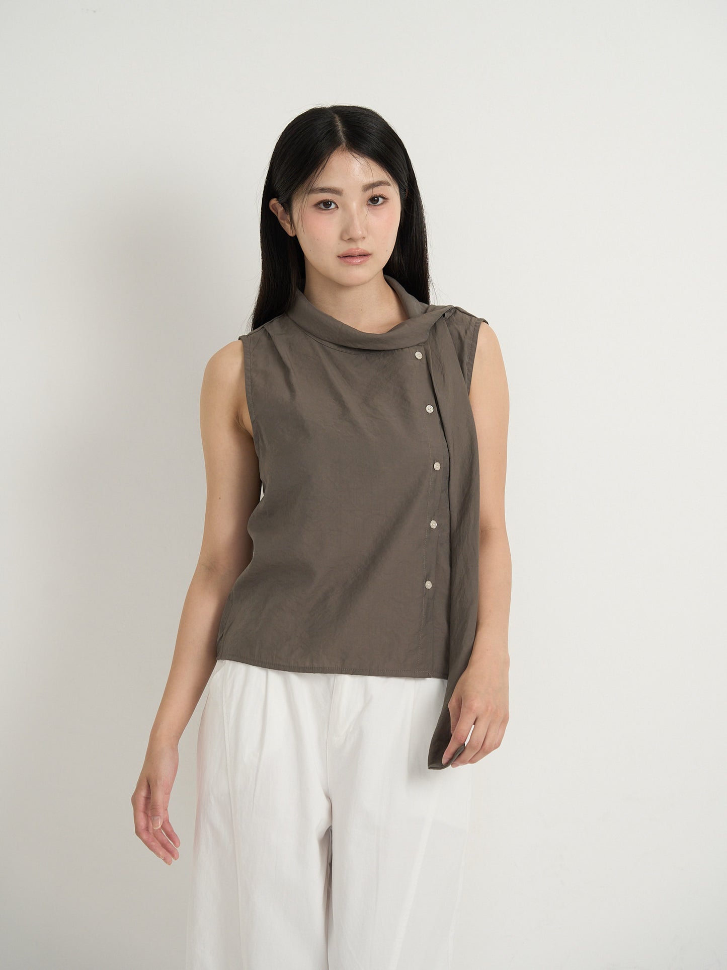 tie button blouse
