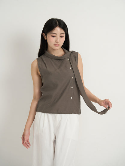 tie button blouse