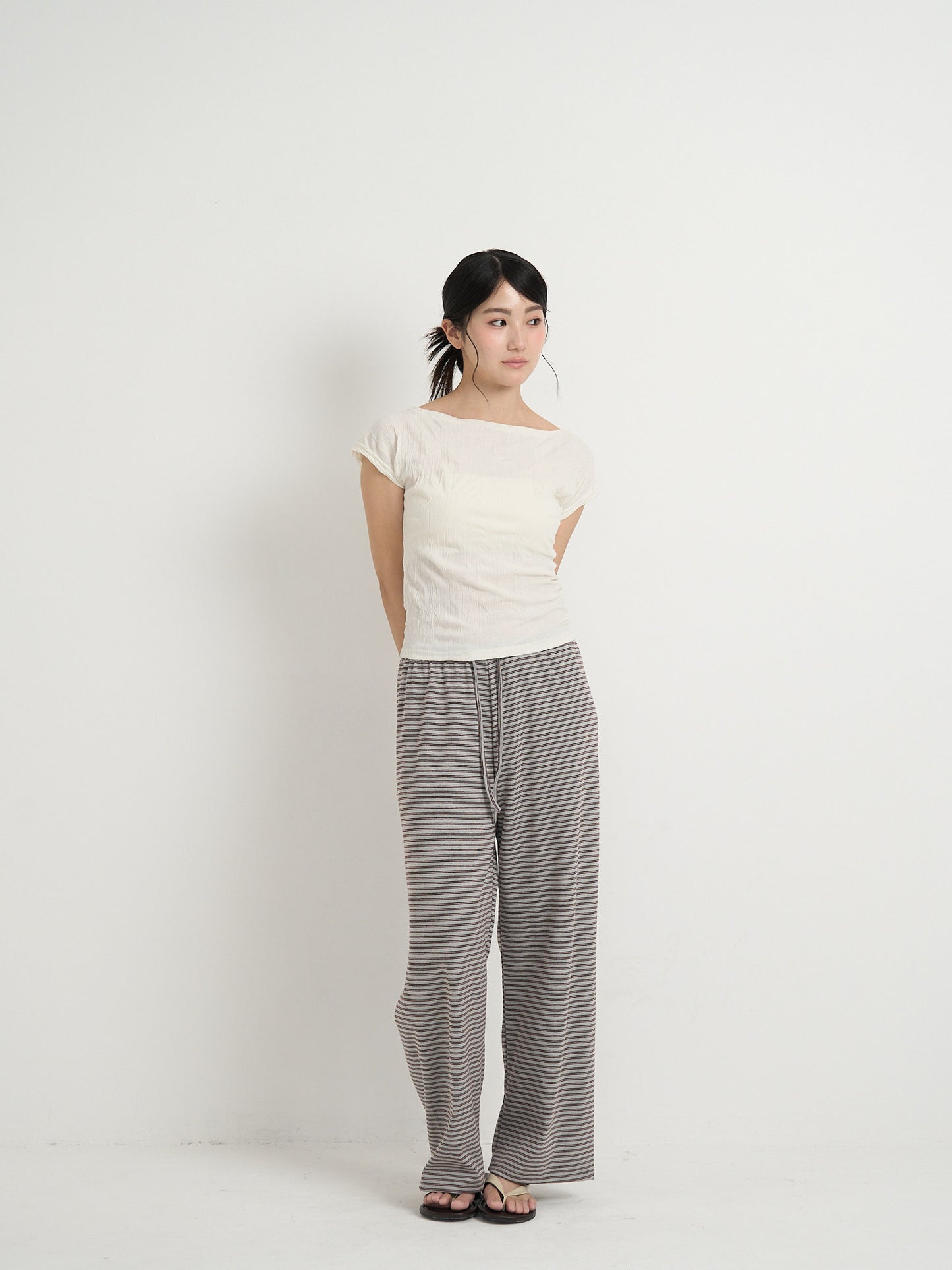 striped relax pants