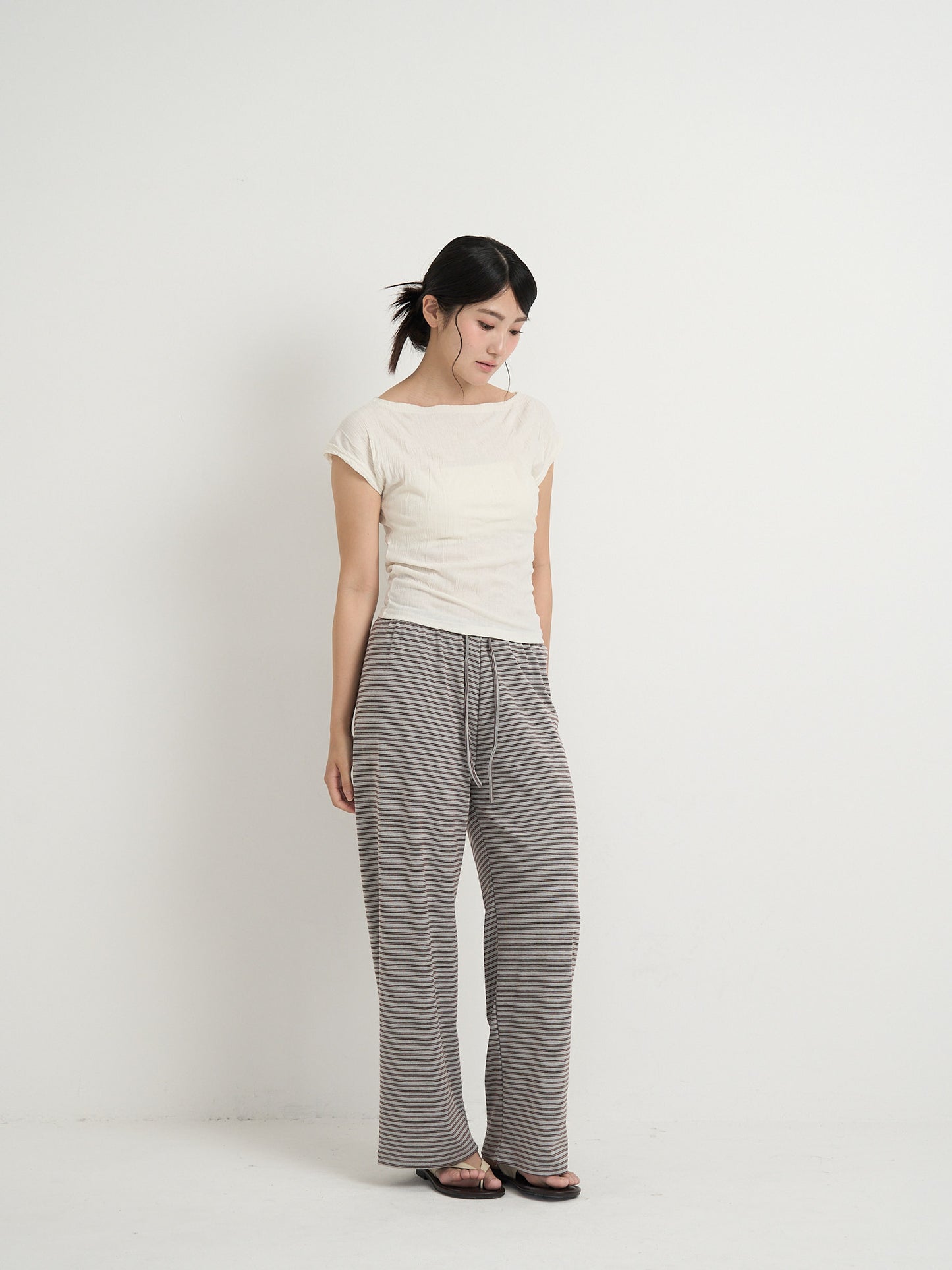 striped relax pants