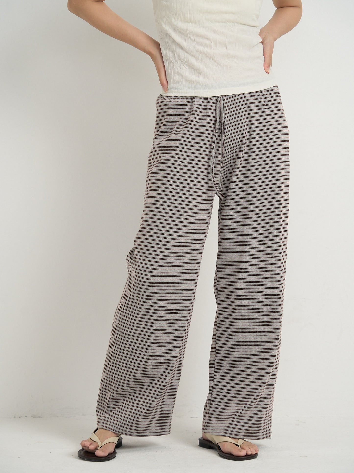 striped relax pants
