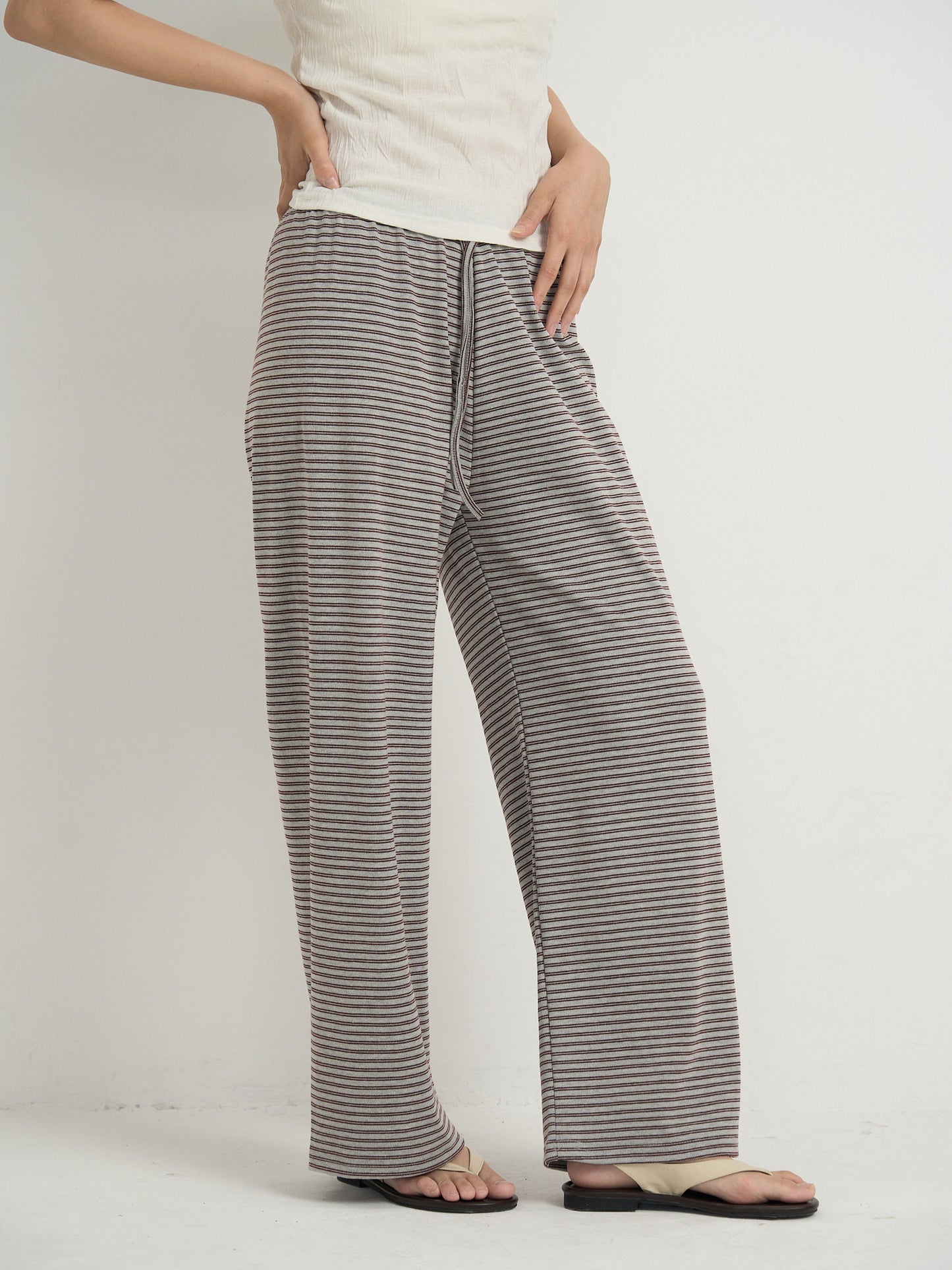 striped relax pants
