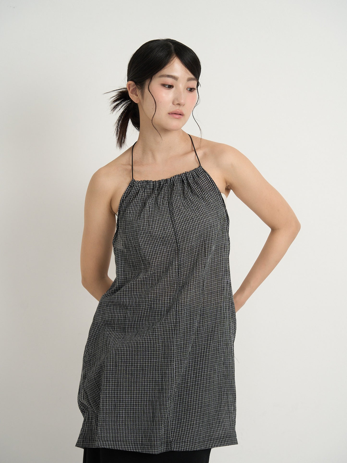 gingham mini one-piece