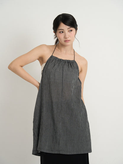 gingham mini one-piece