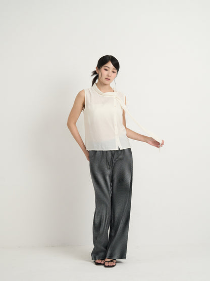 tie button blouse