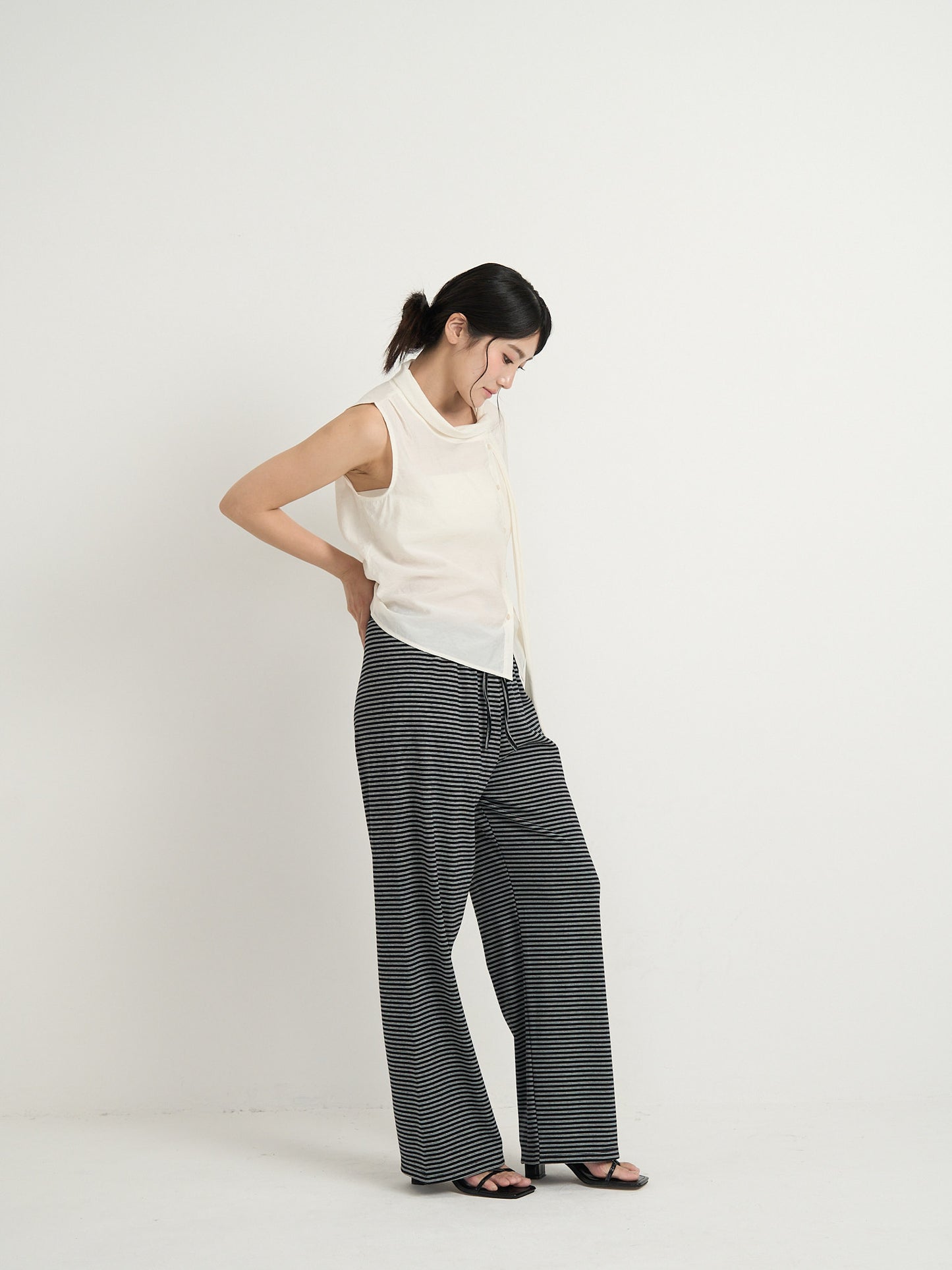 tie button blouse