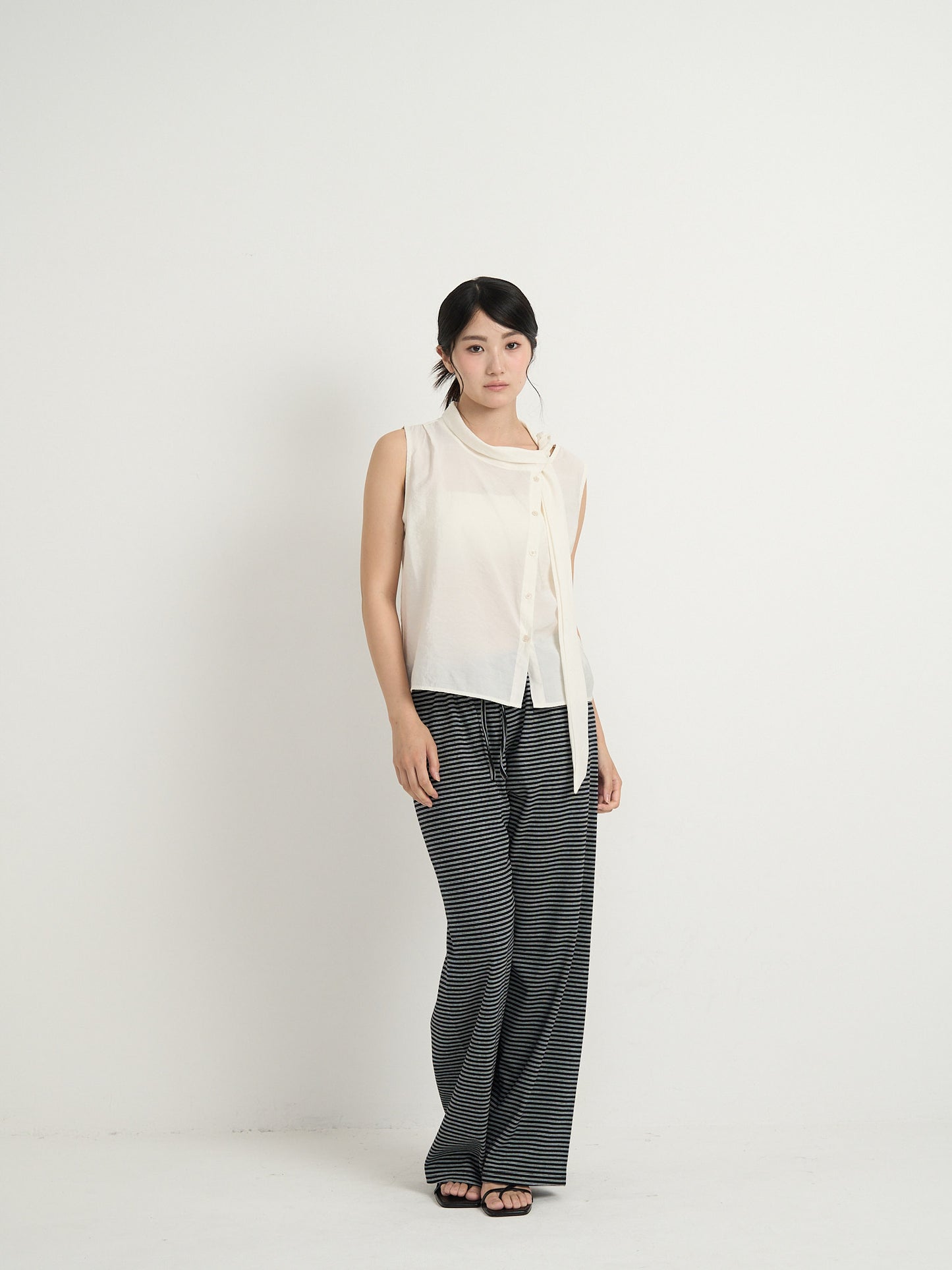 tie button blouse