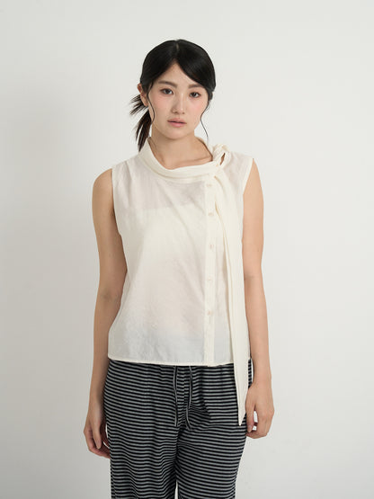 tie button blouse