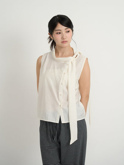 tie button blouse