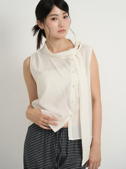tie button blouse