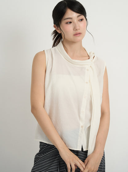 tie button blouse