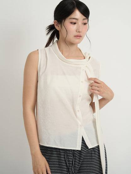 tie button blouse