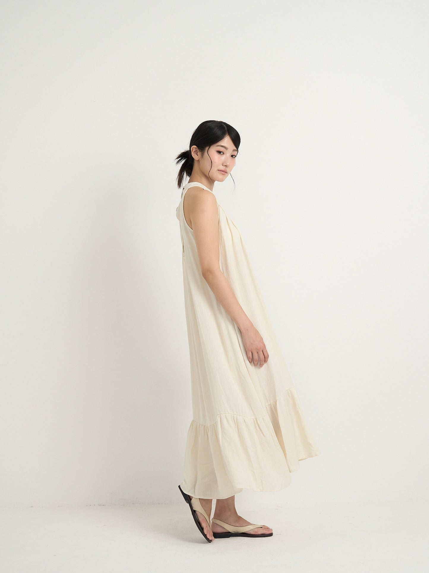 back open halter neck dress