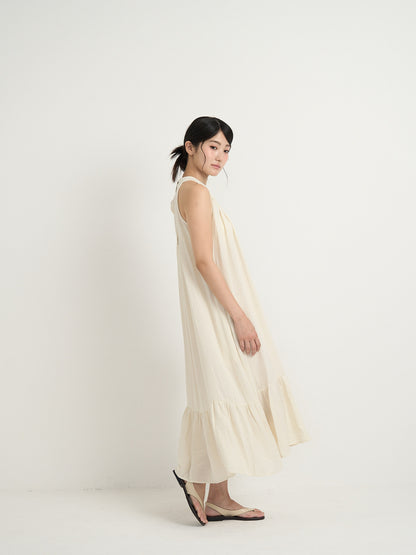 back open halter neck dress