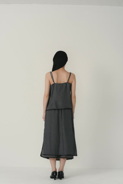lace line satin cami