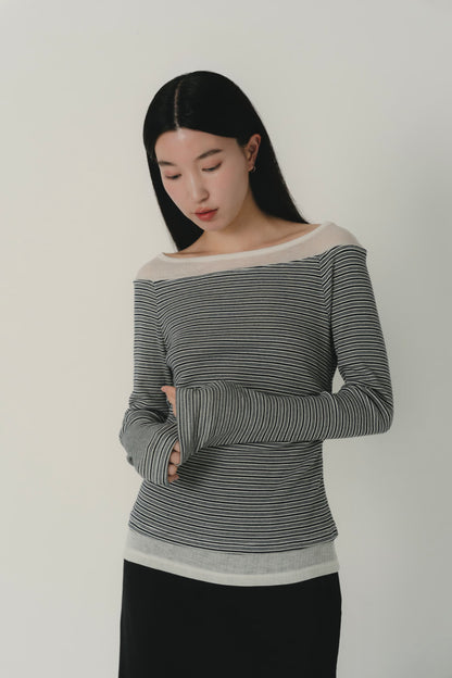 layered stripe top