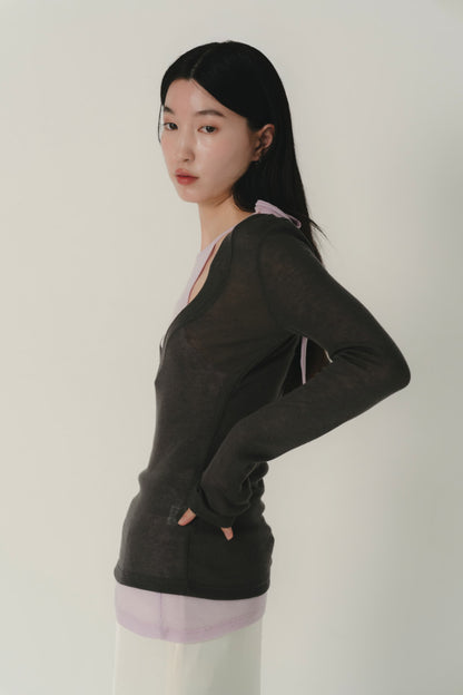 cami layered sheer top