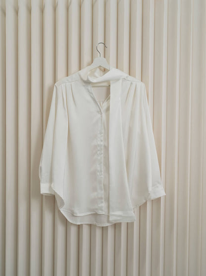 silk scarf blouse