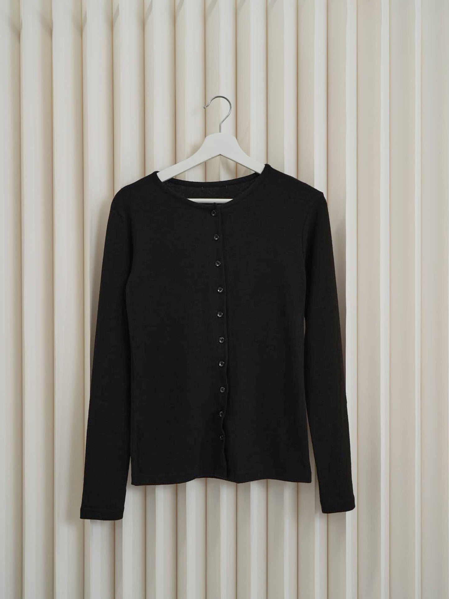 minimal button cardigan