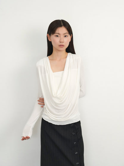 cowl drape top