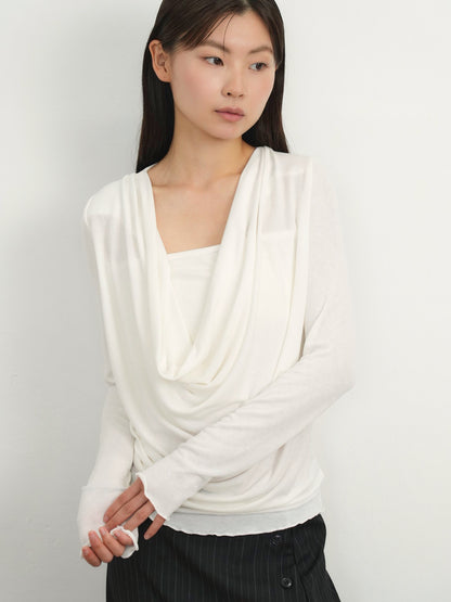 cowl drape top