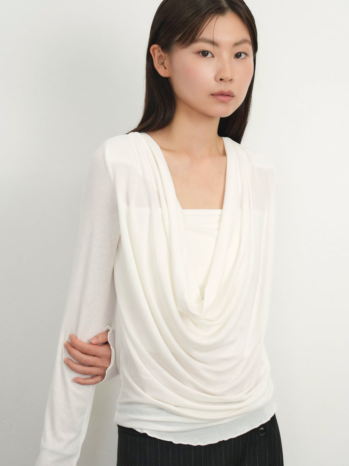 cowl drape top