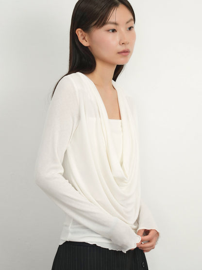 cowl drape top