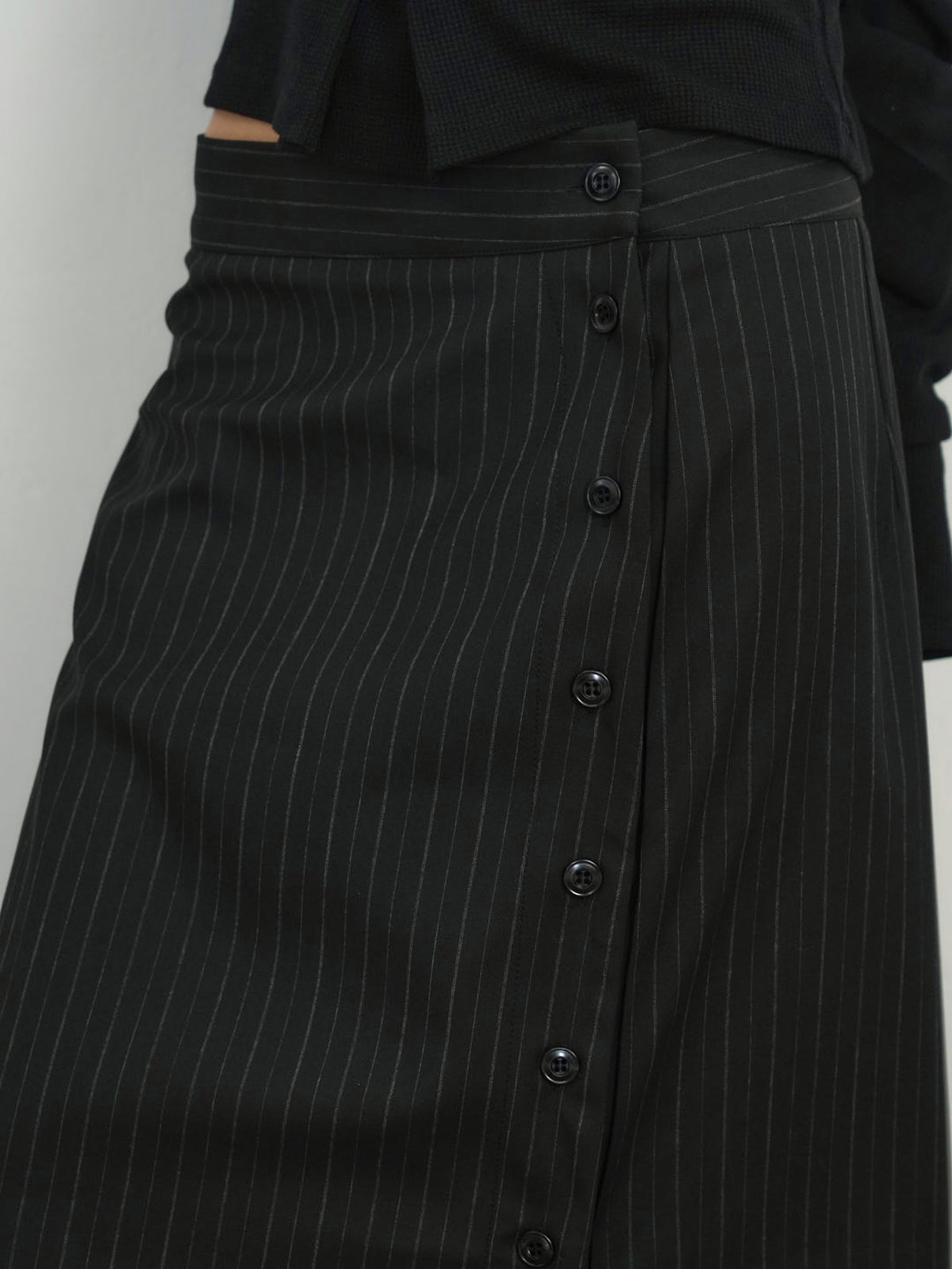 pinstripe long skirt