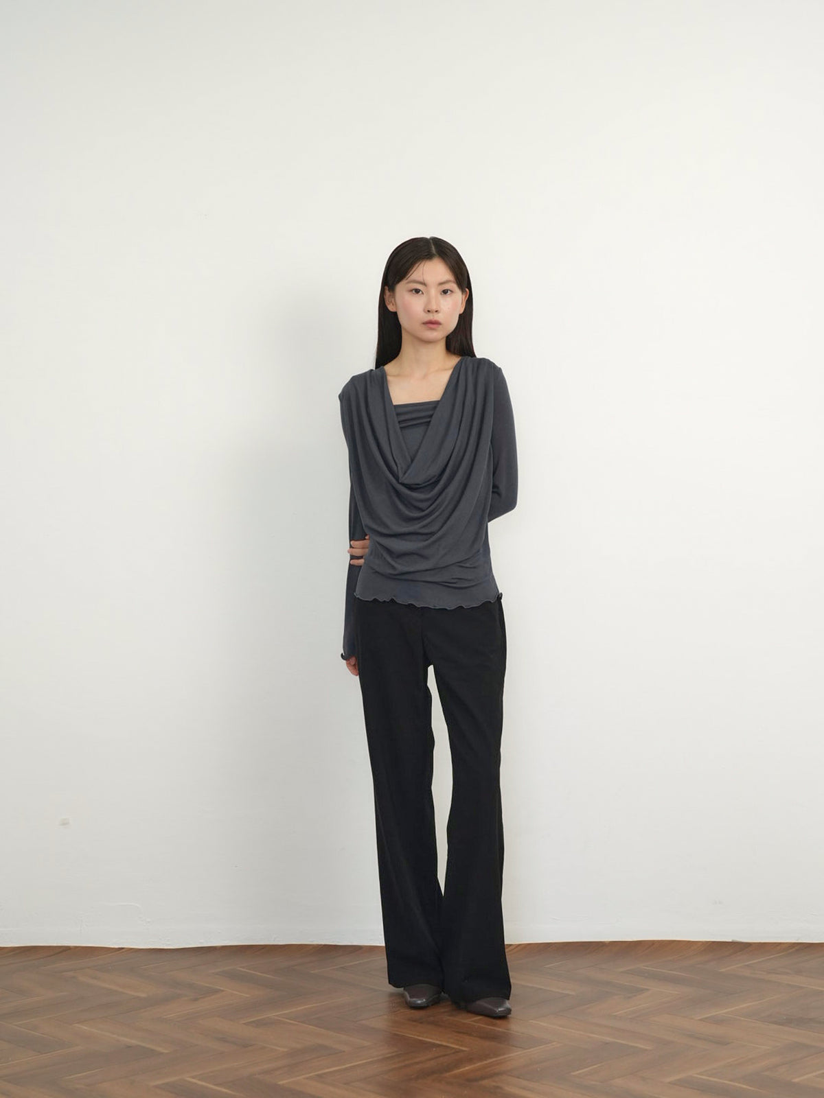 cowl drape top
