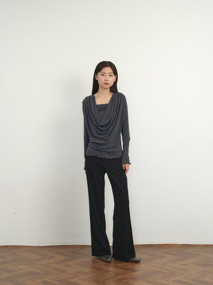cowl drape top