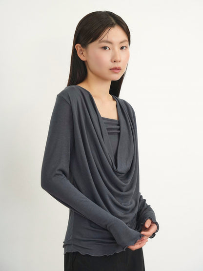 cowl drape top