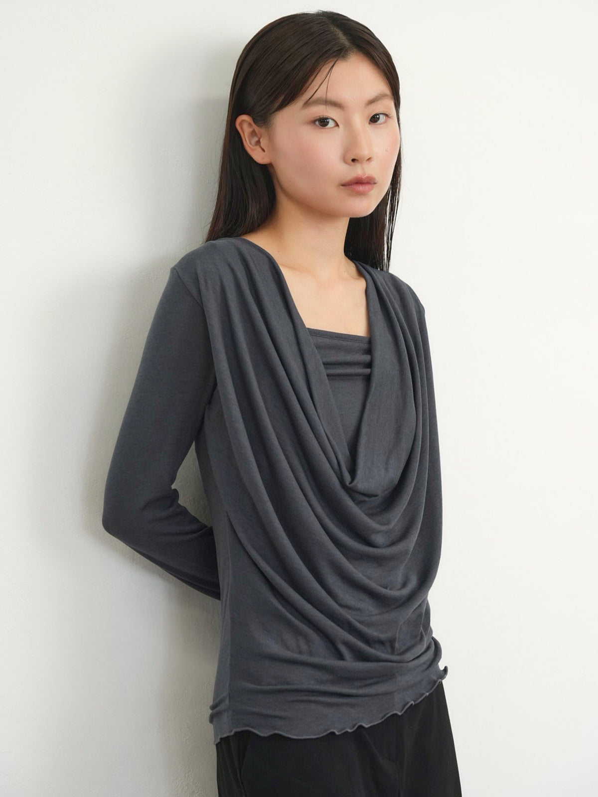 cowl drape top
