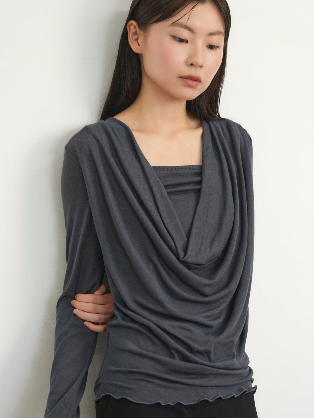 cowl drape top