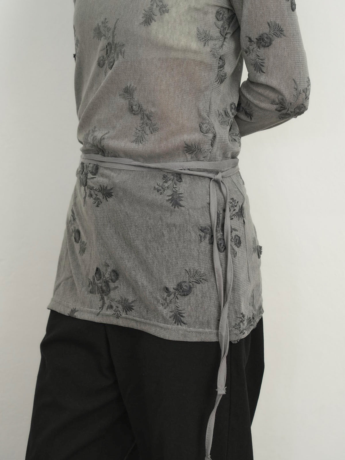 flower sheer long sleeve