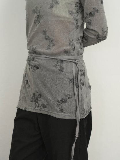 flower sheer long sleeve