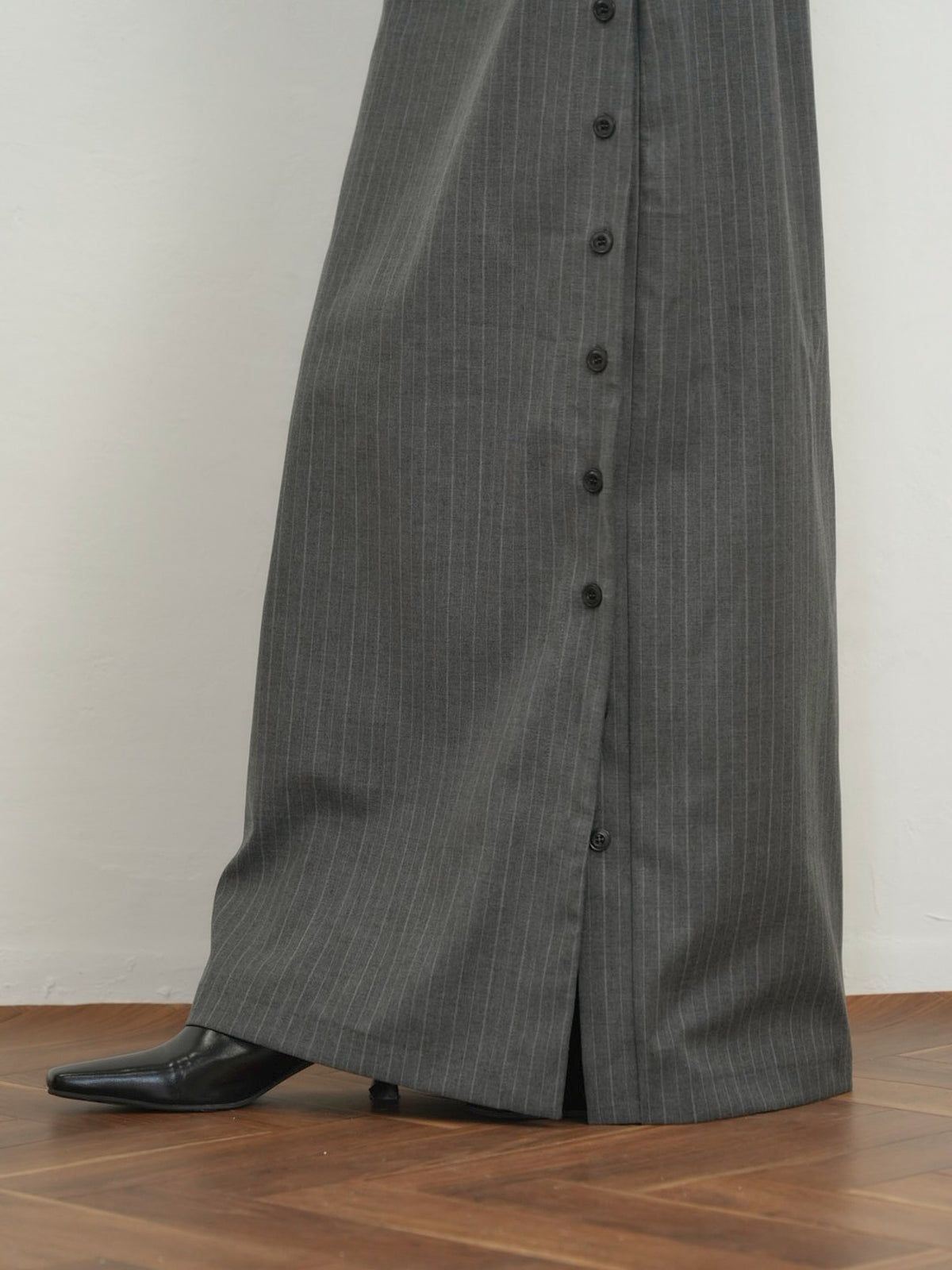 pinstripe long skirt
