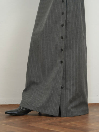 pinstripe long skirt
