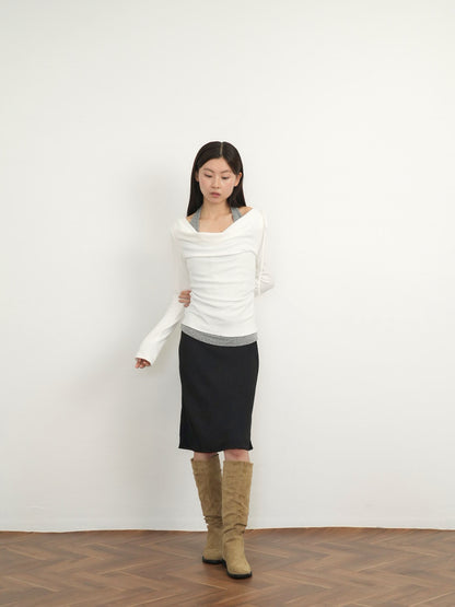 dot halter layered tops