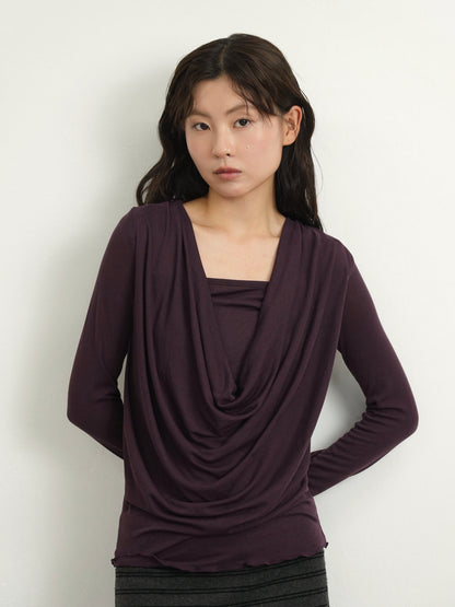 cowl drape top
